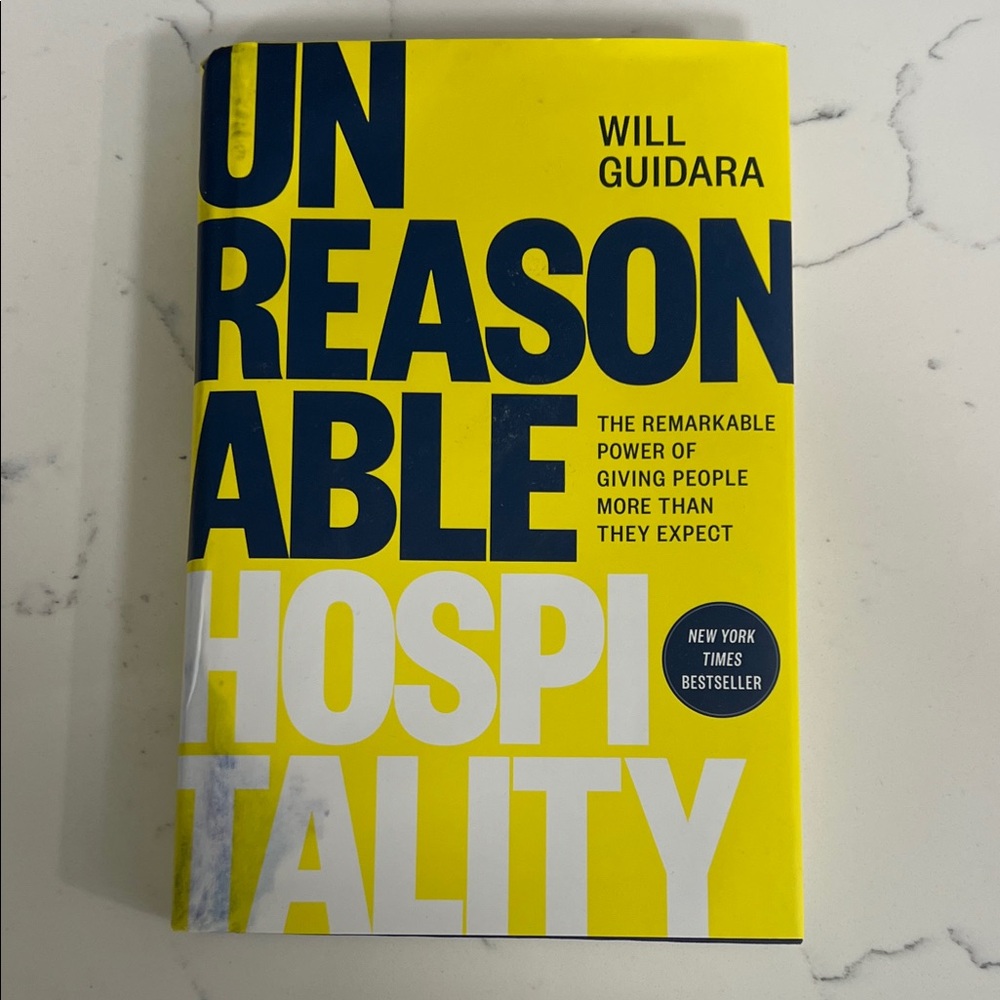 Will Guidara's 'Unreasonable Hospitality' - Bold Yellow and Blue Edition